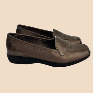 Karen Scott Mary Jane Shoes‎ Womens 5.5M Gold Speckled Ballet Slip-On Flats